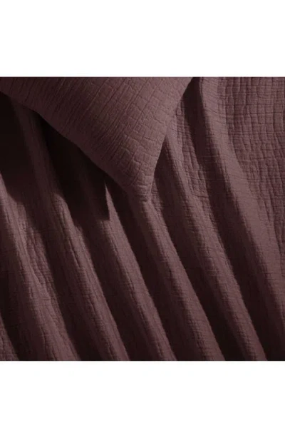 Calvin Klein Washed Texture Duvet Cover & Shams Set In Brown