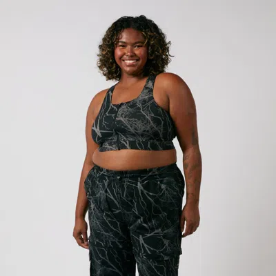 Tomboyx Full Zip Racerback Bra In Black