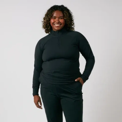 Tomboyx Long Sleeve Quarter Zip Top In Black