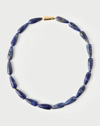 Pdpaola Sodalite Drop Necklace In Blue