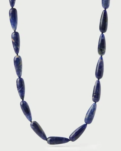 Pdpaola Sodalite Drop Necklace In Blue