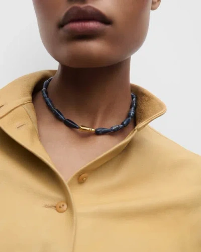 Pdpaola Sodalite Drop Necklace In Blue