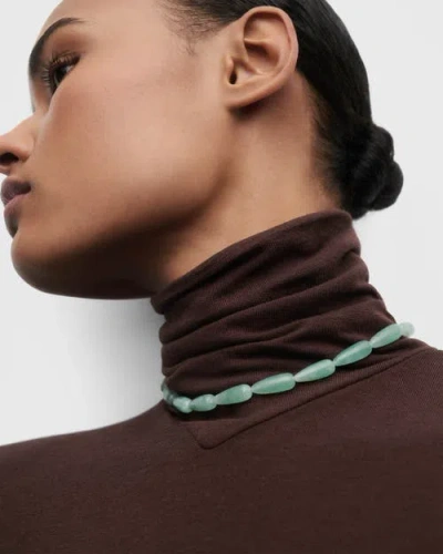 Pdpaola Green Aventurine Drop Necklace In Green