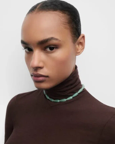 Pdpaola Green Aventurine Drop Necklace In Green