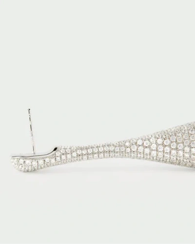 Pdpaola Pavé Glacier Earrings In Silver