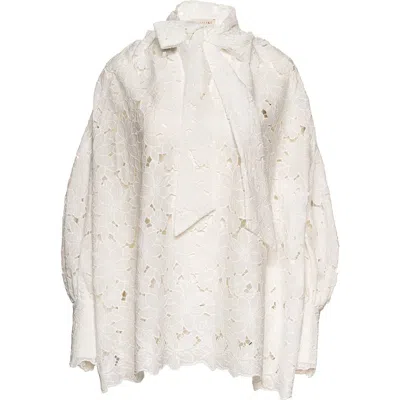 Vasiliki Raya Lace Top In White