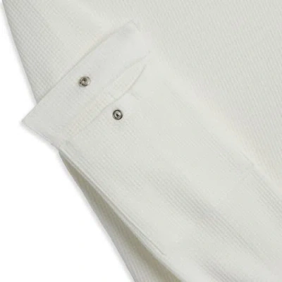 Tomboyx Modal Cloud Waffle Long Sleeve Cargo Crew In White