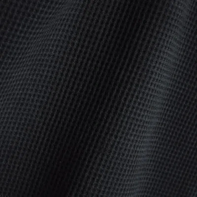 Tomboyx Modal Cloud Waffle Long Sleeve Cargo Crew In Black