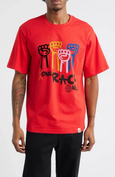 Vic Garcia World Human Race Cotton Graphic T-shirt In Red