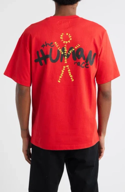 Vic Garcia World Human Race Cotton Graphic T-shirt In Red