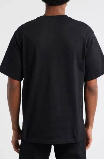 Vic Garcia World Blessed Embroidered Cotton Graphic T-shirt In Black