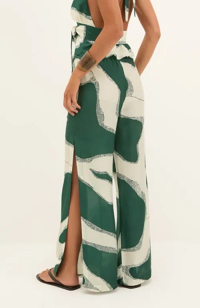 Vix Paula Hermanny Enigma Lea Slit Hem Cover-up Pants In Multi