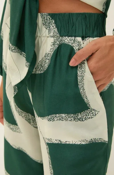 Vix Paula Hermanny Enigma Lea Slit Hem Cover-up Pants In Multi