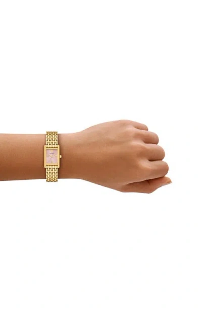 Tory Burch The Small Eleanor Bracelet Watch, 19mm X 28mm In Gold