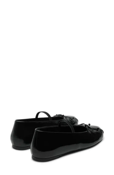Stuart Weitzman Prima Bow Mary Jane Flat In Black