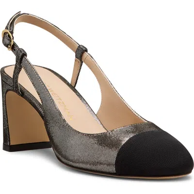 Stuart Weitzman Babette Cap Toe Slingback 60 Pump In Multi