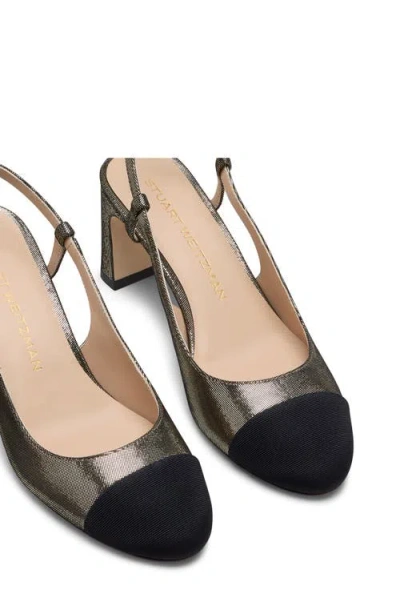Stuart Weitzman Babette Cap Toe Slingback 60 Pump In Multi