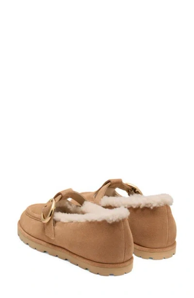 Stuart Weitzman Dakota Genuine Shearling Mary Jane Flat In Multi