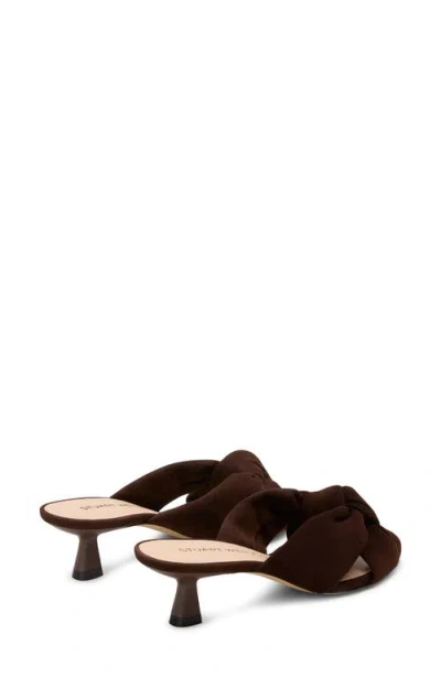 Stuart Weitzman 50mm Soplaya Suede Mule Sandals In Brown