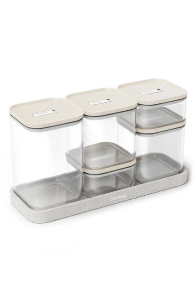 Caraway Set Of 5 Airtight Storage Containers In White | ModeSens