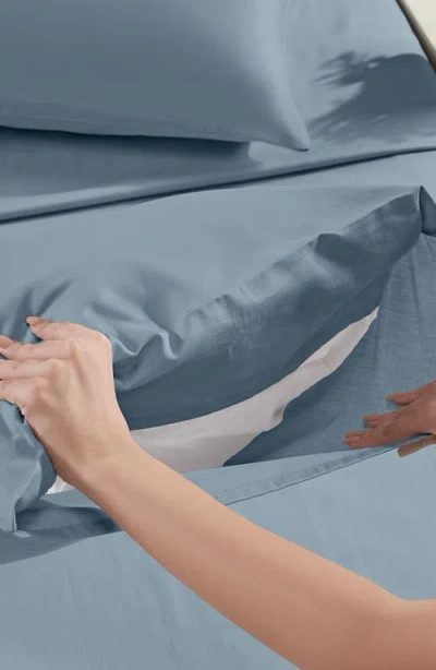 California Design Den Signature Comfort 100% Egyptian Cotton Soft Sateen Sheet Set In Blue