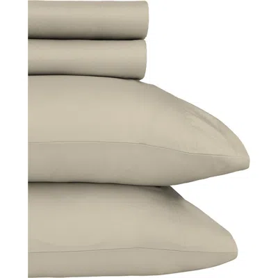 California Design Den Signature Comfort 100% Egyptian Cotton Soft Sateen Sheet Set In Neutral