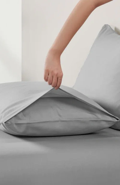 California Design Den Signature Comfort 100% Egyptian Cotton Cool Percale Sheet Set In Gray