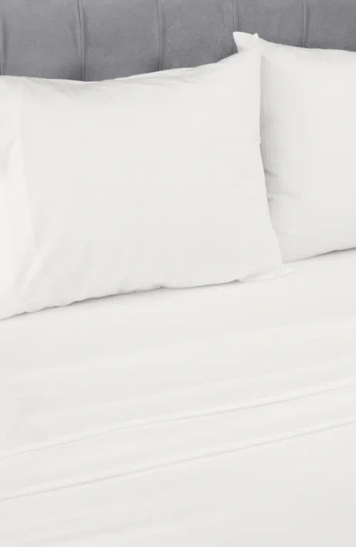 California Design Den Signature Comfort 100% Egyptian Cotton Cool Percale Sheet Set In White