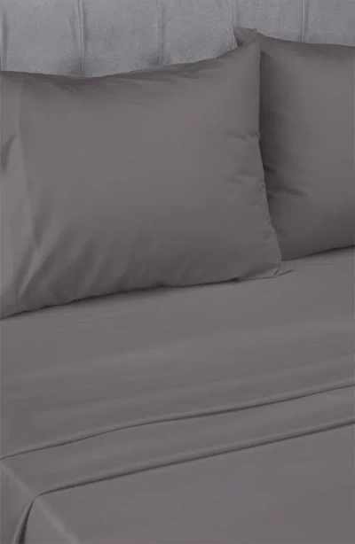California Design Den Signature Comfort 100% Egyptian Cotton Cool Percale Sheet Set In Gray