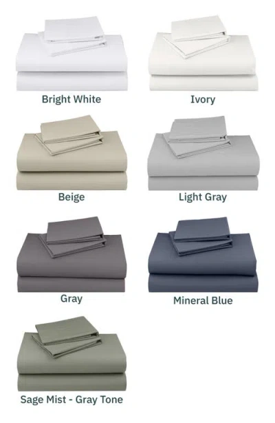 California Design Den Signature Comfort 100% Egyptian Cotton Cool Percale Sheet Set In White