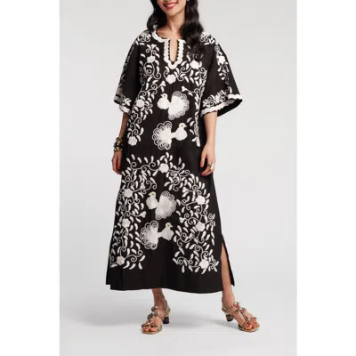 Frances Valentine Charming Caftan Peacock In Multi