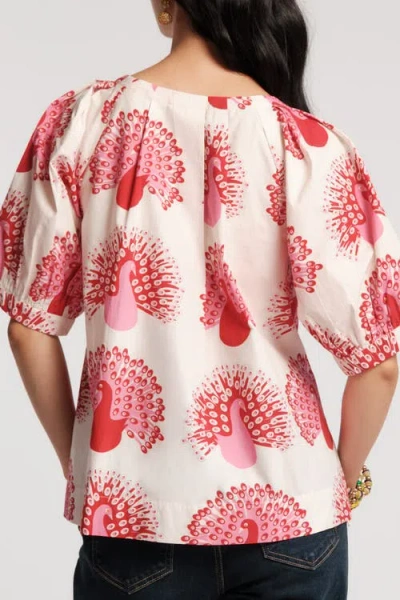 Frances Valentine Zonda Peacock Top In Pink