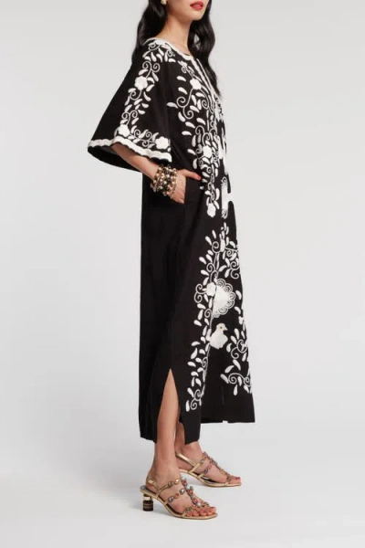 Frances Valentine Charming Caftan Peacock In Multi