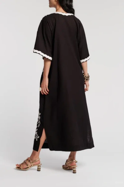 Frances Valentine Charming Caftan Peacock In Multi
