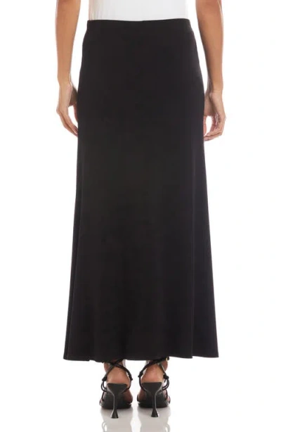 Karen Kane Travel Jersey Adjustable Zip Maxi Skirt In Black