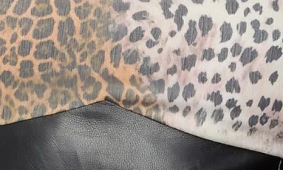 Edikted Letta Printed Chiffon Top In Black