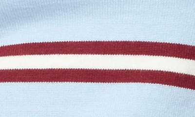 Edikted Brayden Stripe Polo Sweater In Blue