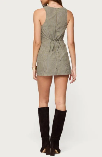 Edikted Macee Stripe Sleeveless Romper In Green