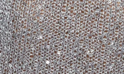 Edikted Eleora Sequin Knit Tank In Gray