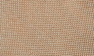 Edikted Meena Shiny Open Stitch Knit Tank In Gold