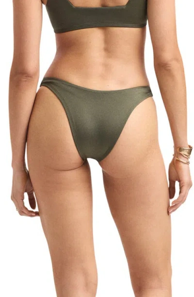 Vitamin A ® California High Leg Bikini Bottoms In Green