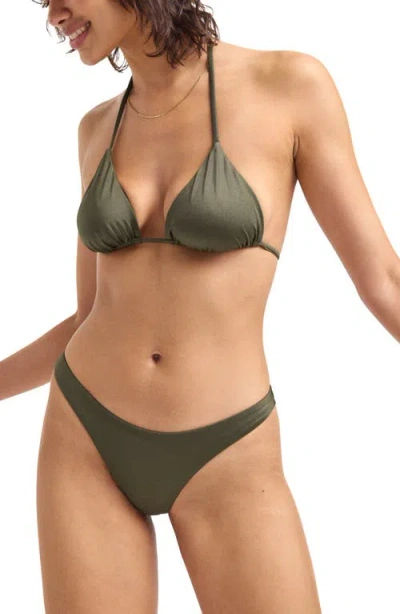 Vitamin A ® California High Leg Bikini Bottoms In Green