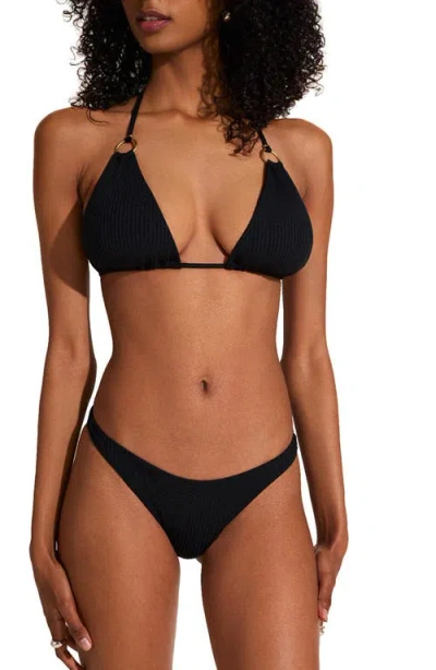 Vitamin A ® Cosmo Rib Bikini Top In Black