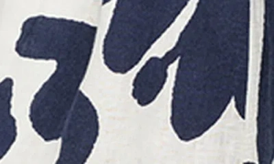 Vitamin A ® Tallows Crop Linen Cover-up Top In Blue