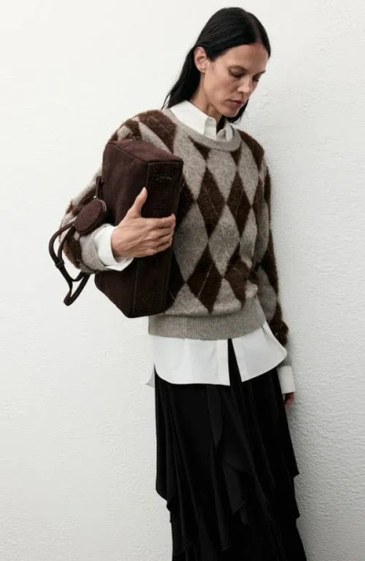 Mango Ruffle Asymmetric Midi Skirt In Black