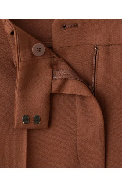 Mango Pleated Straight Leg Pants In Brown