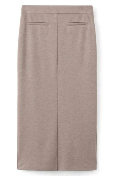 Mango Pencil Skirt In Brown