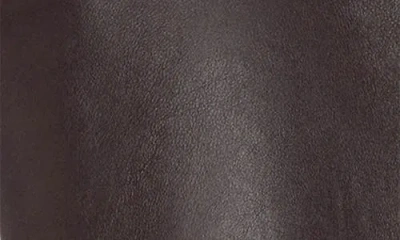 Mango Long Leather Gloves With Faux Fur Trim In Brown