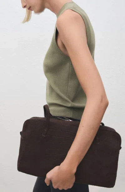 Mango Sleeveless Knit Vest In Green