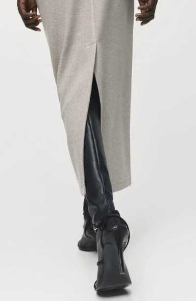 Mango A-line Maxi Skirt In Gray